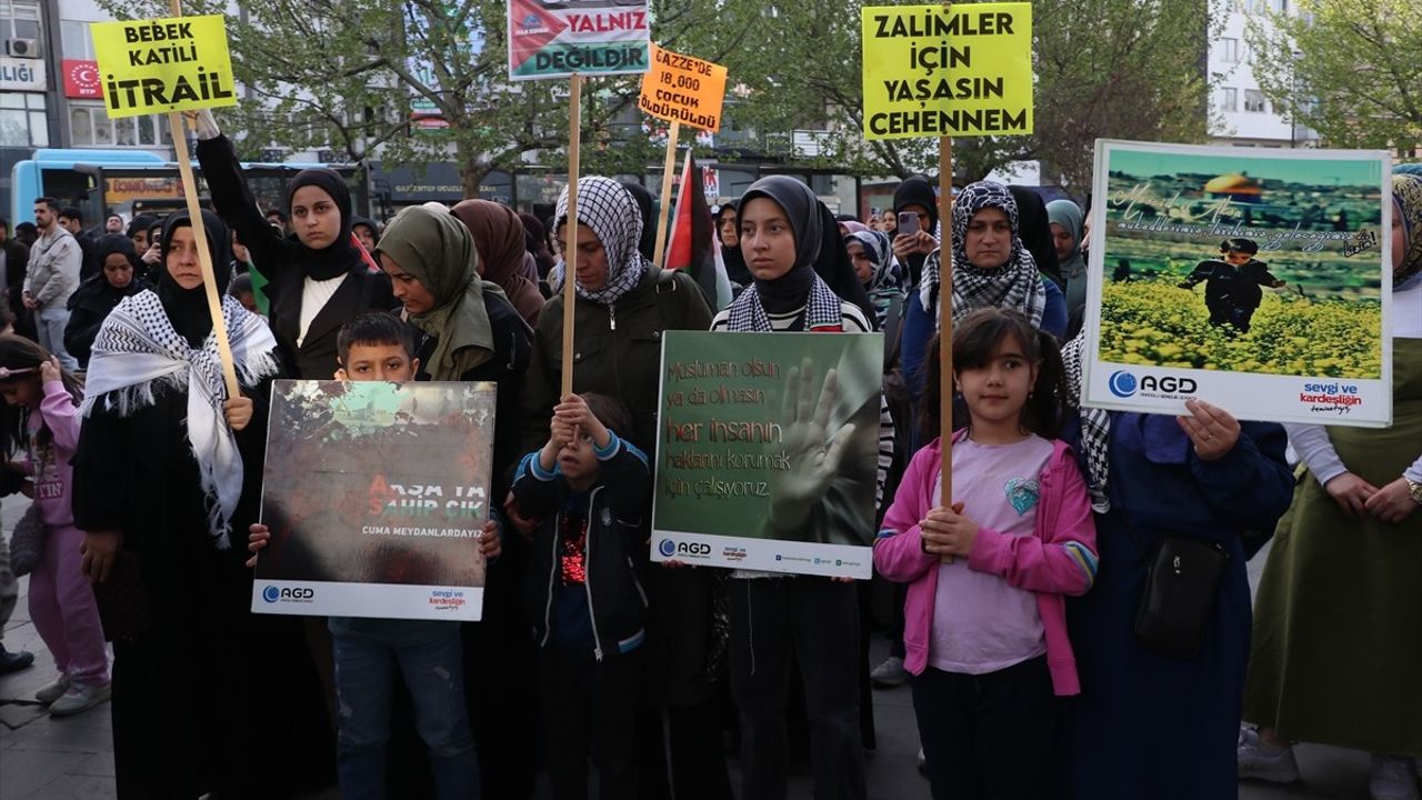 Gaziantep ve Kilis'te İsrail'in Gazze'ye Yönelik Saldırıları Protesto Edildi