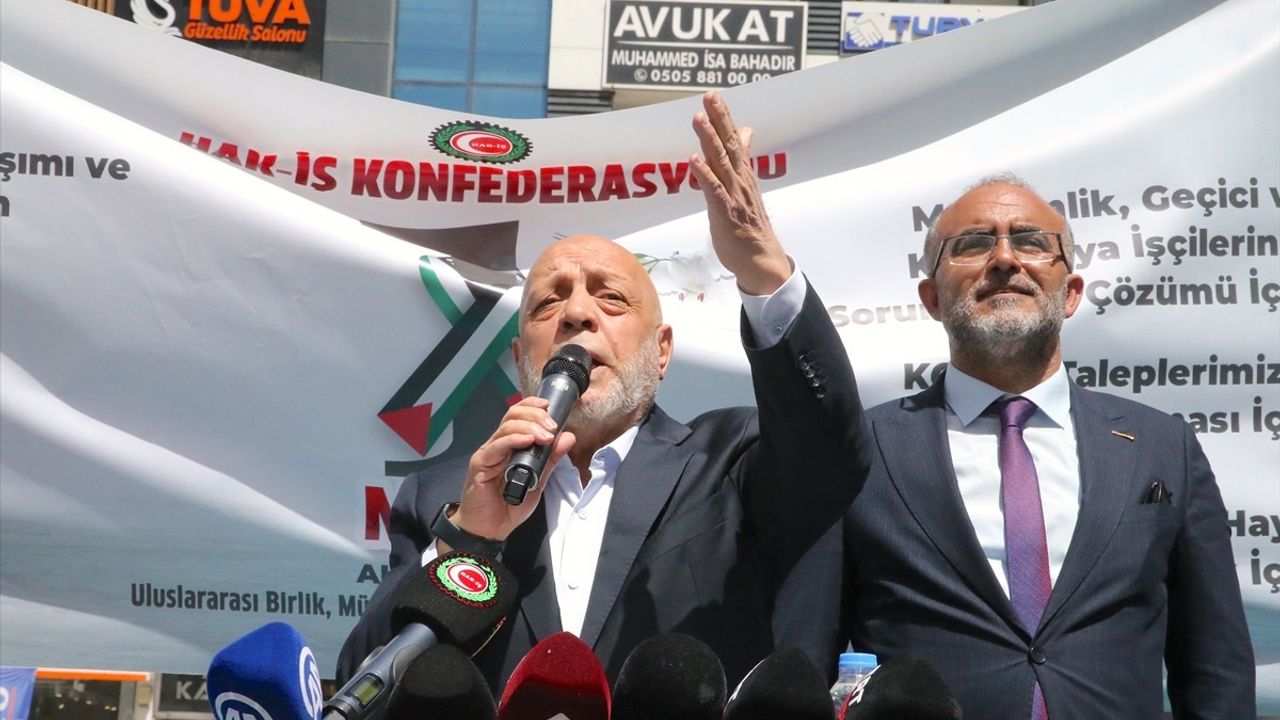 HAK-İŞ Genel Başkanı Mahmut Arslan, Van'daki İşten Çıkarılan Belediyeleri Ziyaret Etti