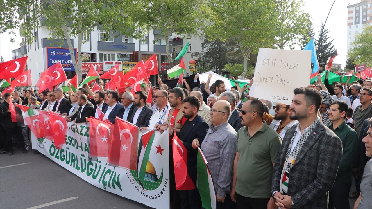 Kahramanmaraş'ta Filistin’e Destek Yürüyüşü Düzenlendi