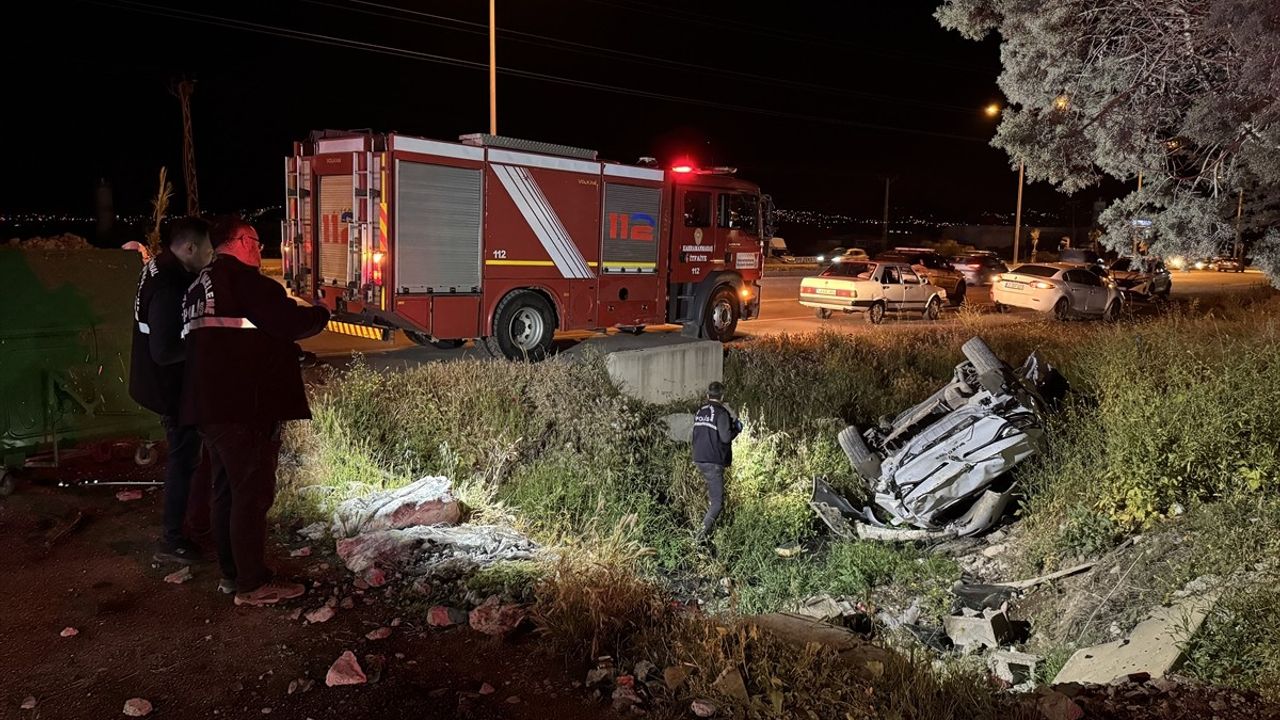 Kahramanmaraş'ta Otomobil Takla Attı: 1 Ölü, 1 Yaralı