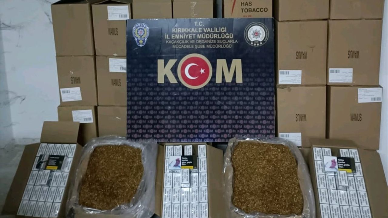 Kırıkkale'de 596 bin 320 Makaron ve 30 Kilogram Tütün Ele Geçirildi