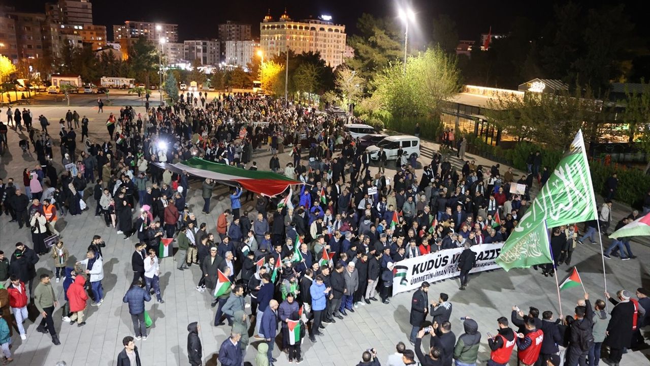 Mardin'de Gazze Saldırılarına Protesto