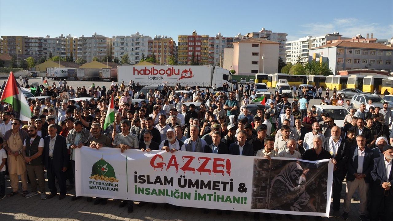 Mardin Kızıltepe'de Gazze'ye Destek Yürüyüşü Düzenlendi