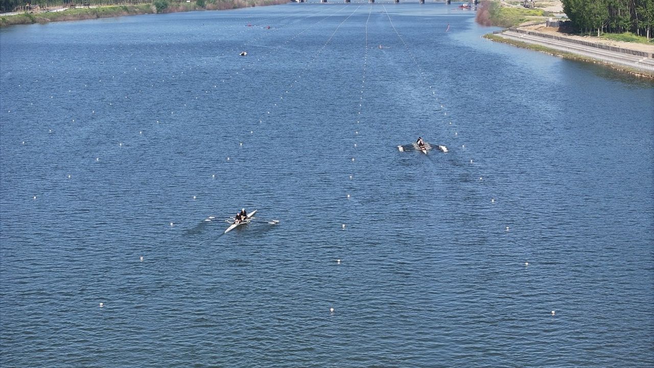 Meriç Nehri'nde Uluslararası Kürek Yarışları İçin Son Antrenmanlar Yapıldı