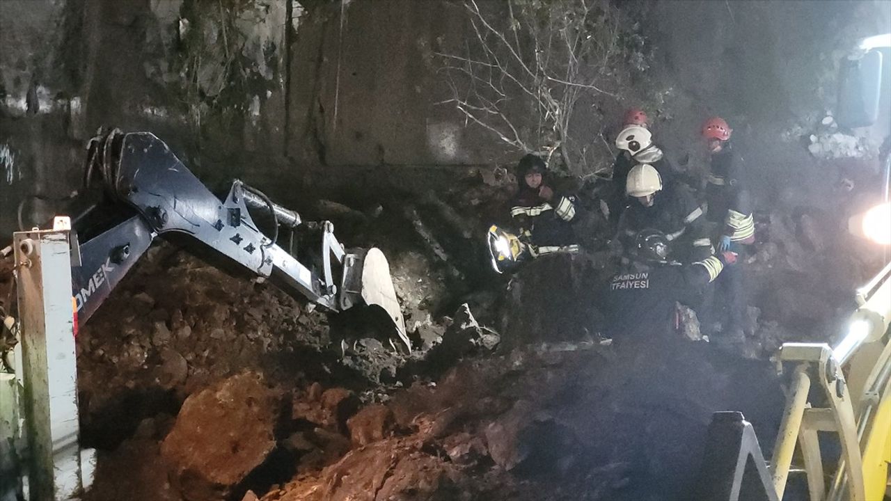 Samsun'da Heyelan: 1 Yaralı