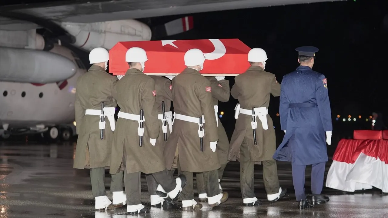 Şehit Piyade Uzman Çavuş Nurettin Tokyürek'in Naaşı Erzurum'a Getirildi
