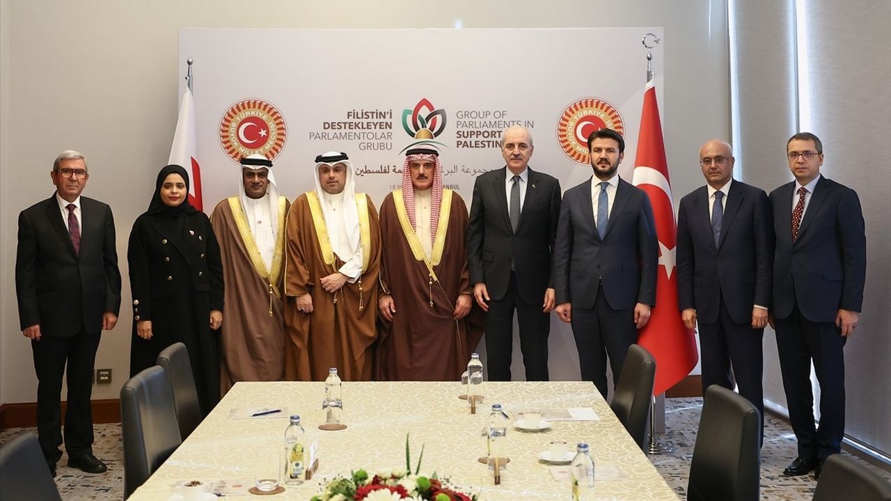 TBMM Başkanı Kurtulmuş, Bahreyn Temsilciler Meclisi Başkanı Musalam ile İstanbul'da Görüştü