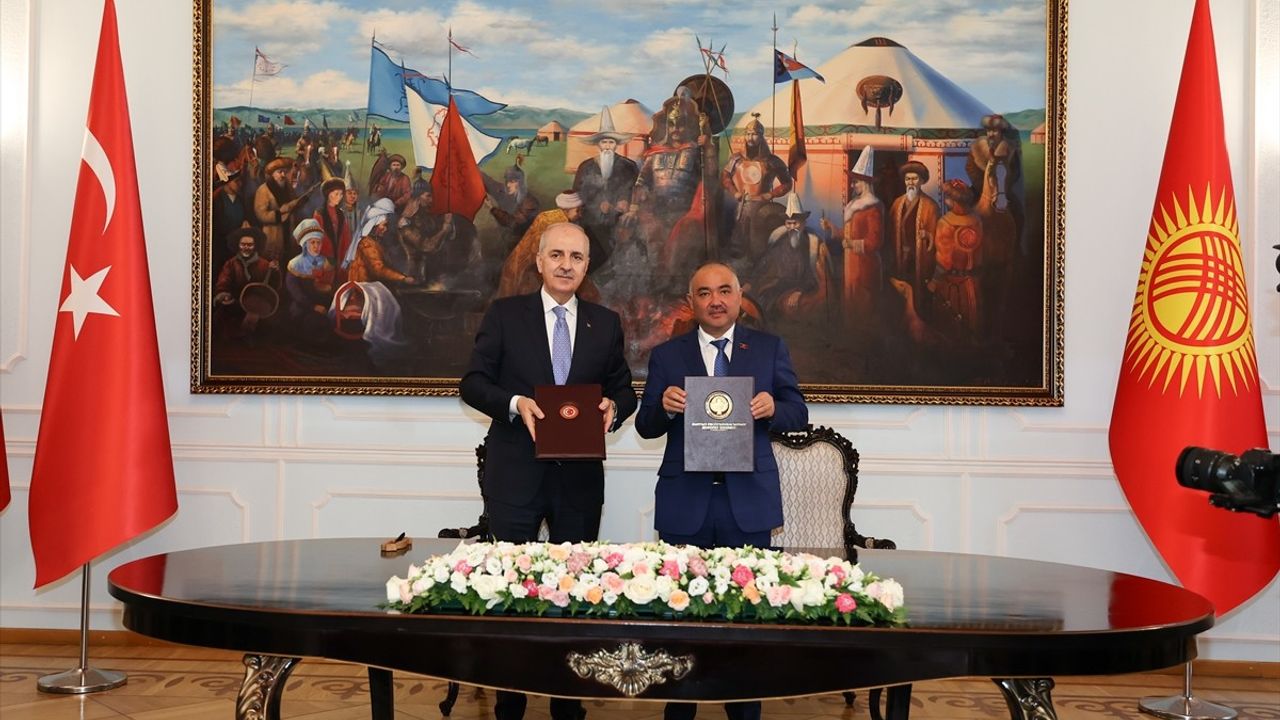 TBMM Başkanı Kurtulmuş, Kırgızistan Meclis Başkanı ile Görüştü