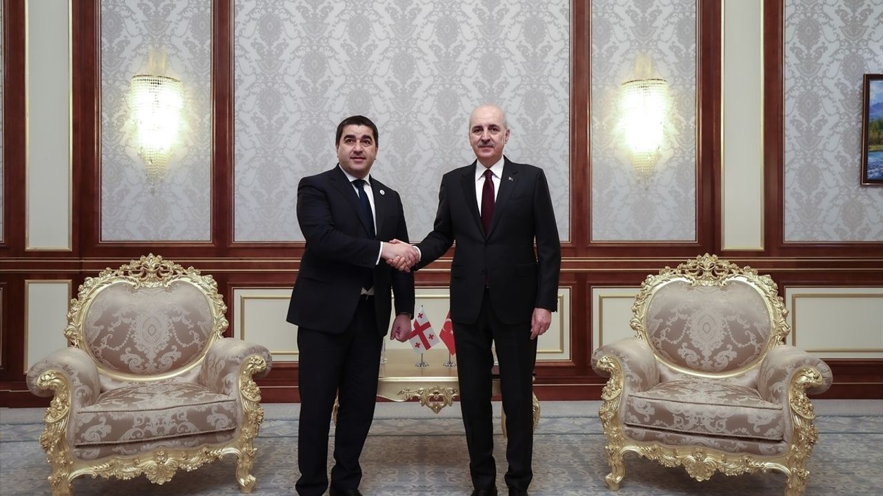 TBMM Başkanı Kurtulmuş, Taşkent'te Gürcistan Meclis Başkanı Papuashvili ile Görüştü