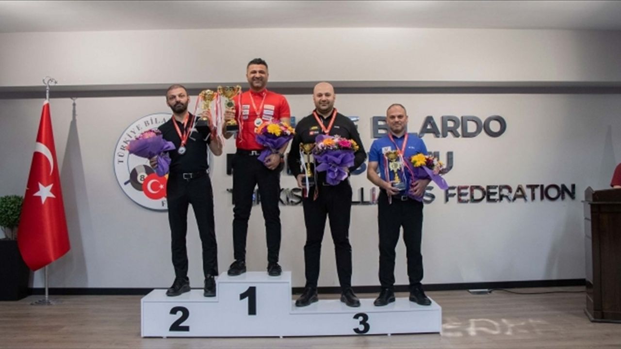 Türkiye 3 Bant Bilardo Şampiyonası 1. Etabı'nda Tolgahan Kiraz Şampiyon Oldu