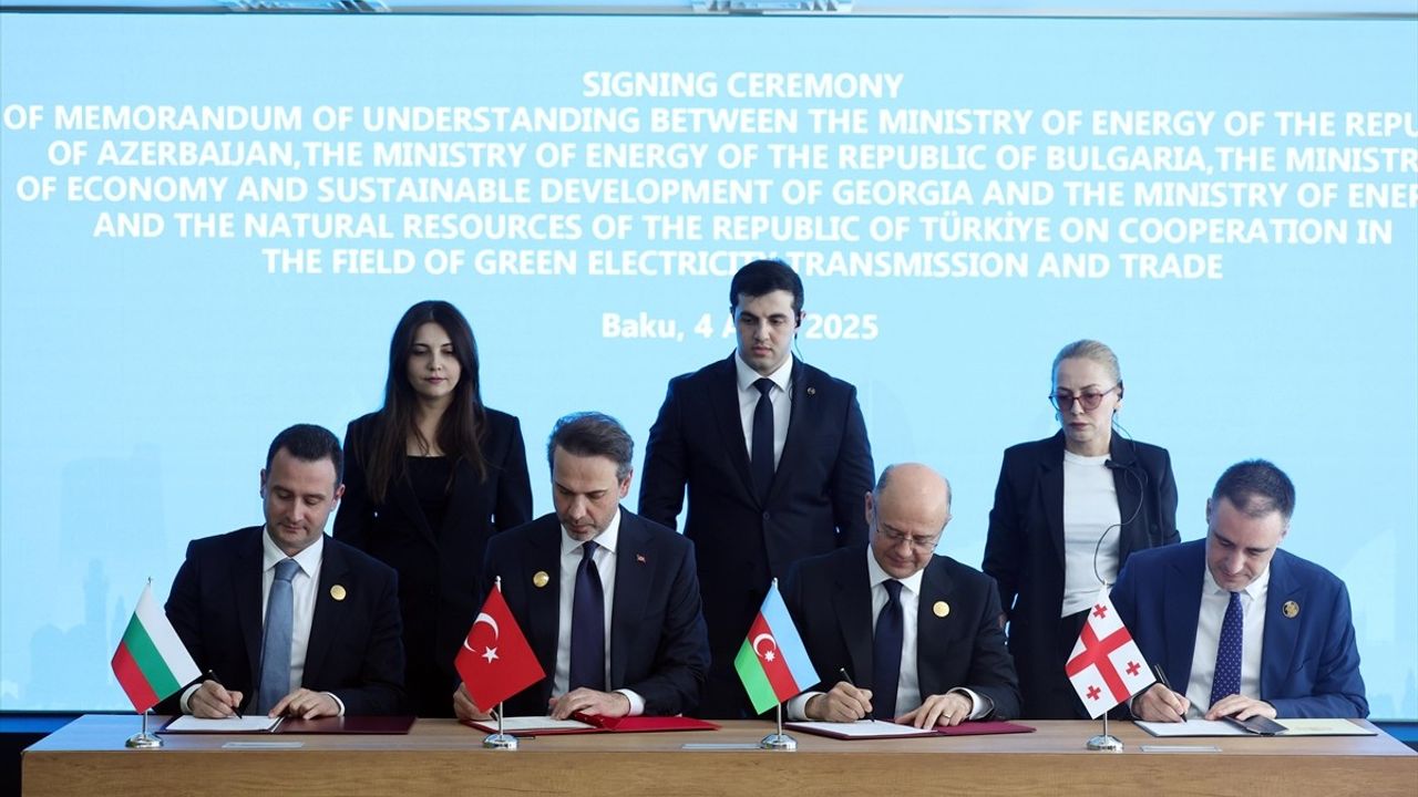 Türkiye, Azerbaycan, Bulgaristan ve Gürcistan'dan Yeşil Elektrik Projesi İçin Mutabakat Zaptı