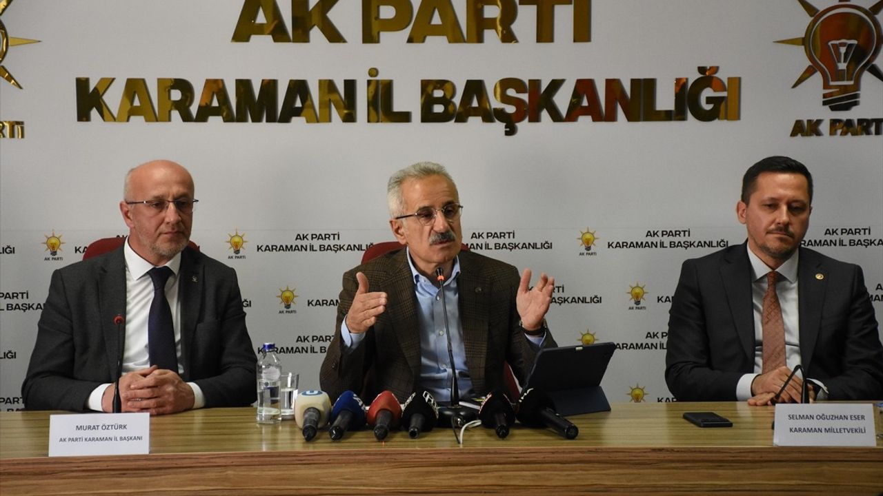Ulaştırma ve Altyapı Bakanı Abdulkadir Uraloğlu Karaman'da Ziyaretlerde Bulundu