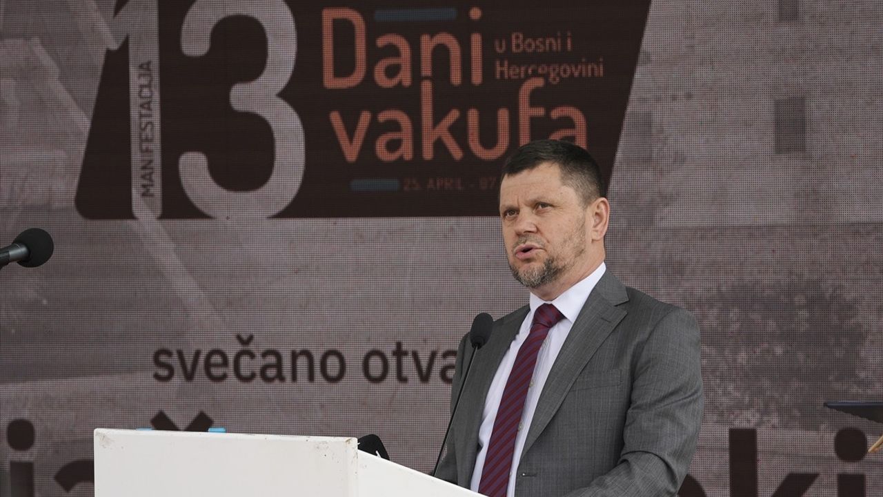 Vakıflar Genel Müdürü Sinan Aksu, Bosna Hersek'te Yeniden İbadete Açılan Eserler İçin Törende Bulundu