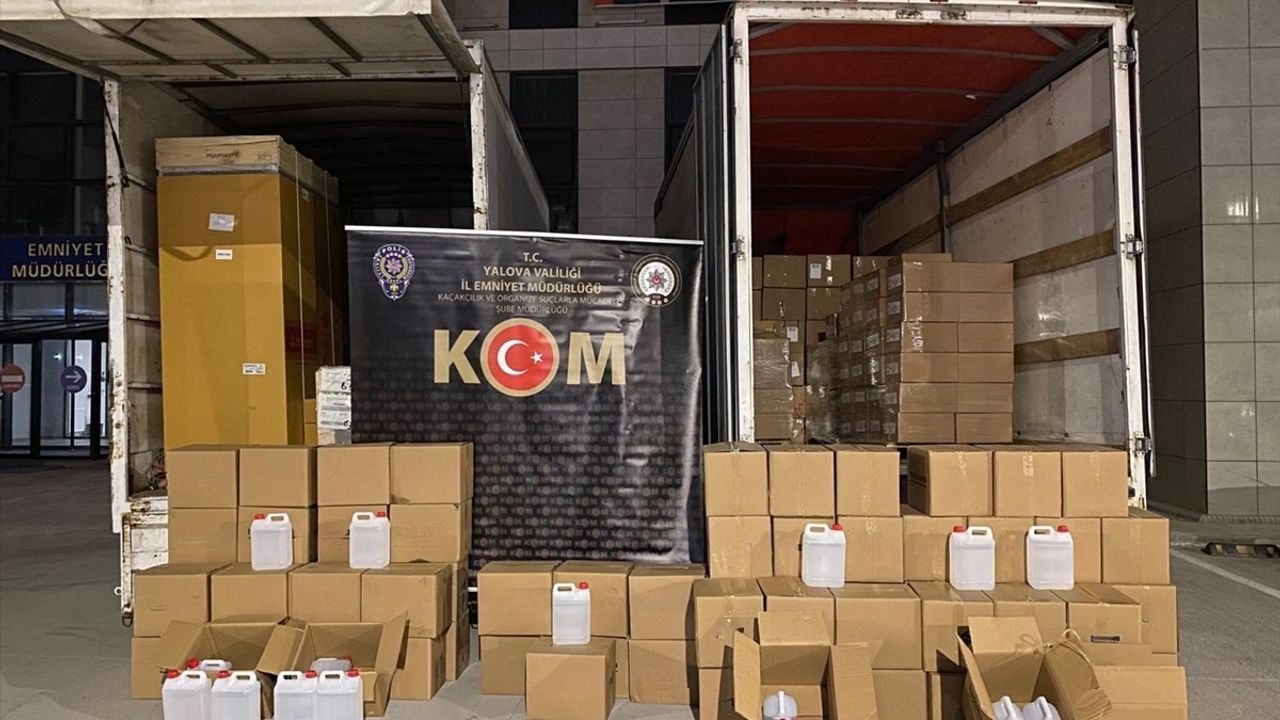 Yalova'da 1500 Litre Etil Alkol Ele Geçirildi