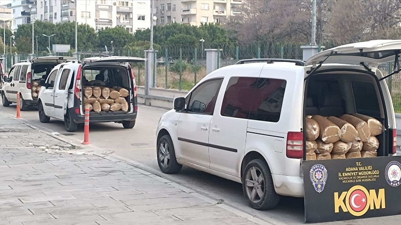 Adana'da 2 Ton Kaçak Tütün Ele Geçirildi, 6 Gözaltı