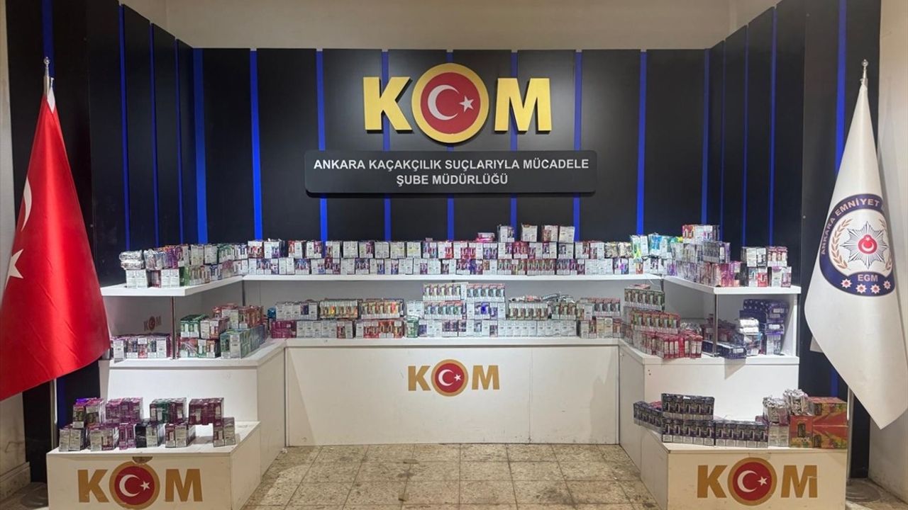 Ankara'da 3 Bin 70 Kaçak Elektronik Sigara Ele Geçirildi