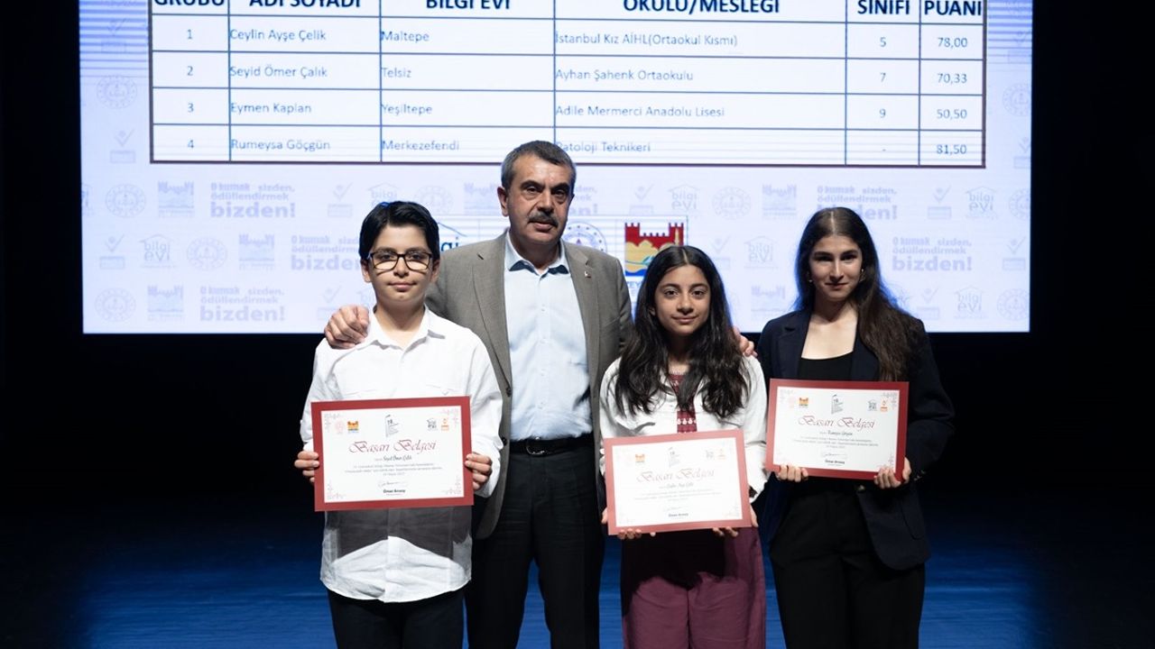 Bakan Tekin İstanbul'da Kitap Okuma Yarışması Ödül Törenine Katıldı