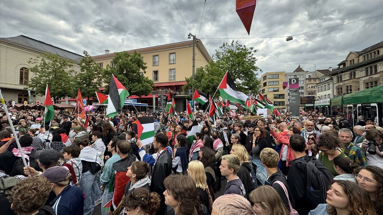 Basel'de İsrail'in Eurovision Katılımı ve Gazze Protestosu