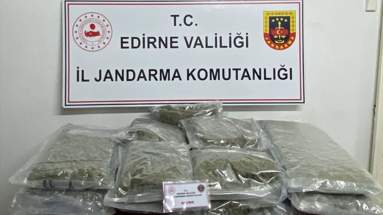 Edirne'de 16 Kilo 500 Gram Skunk Ele Geçirildi