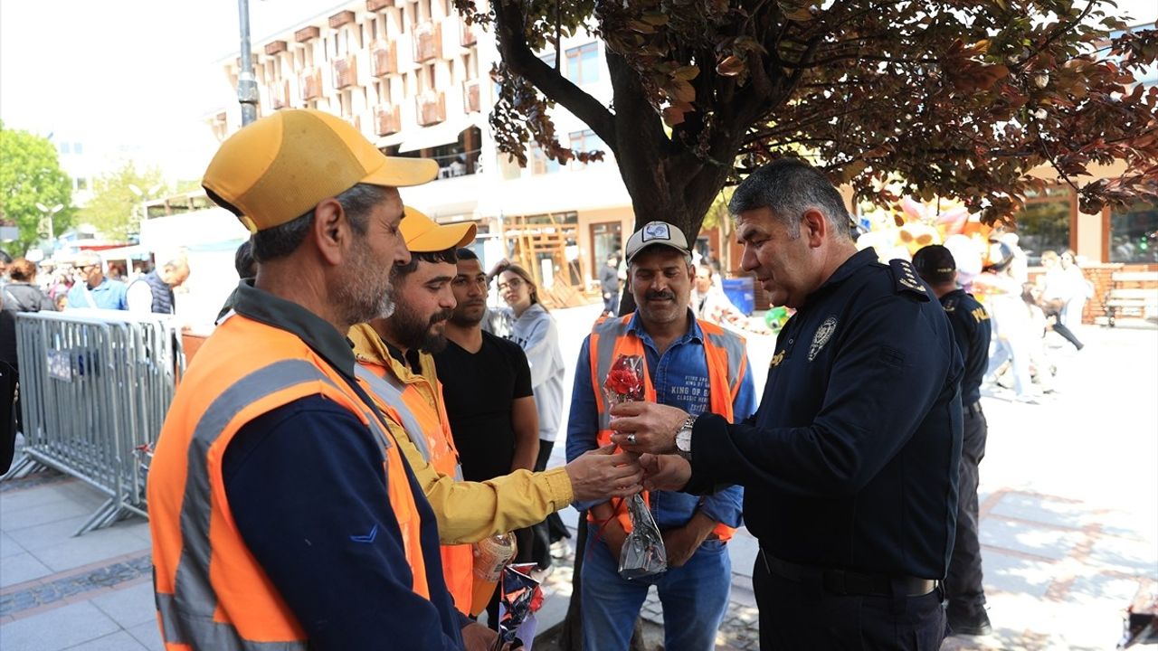 Edirne Emniyet Müdürü Onur Karaburun, 1 Mayıs'ı İşçilerle Kutladı