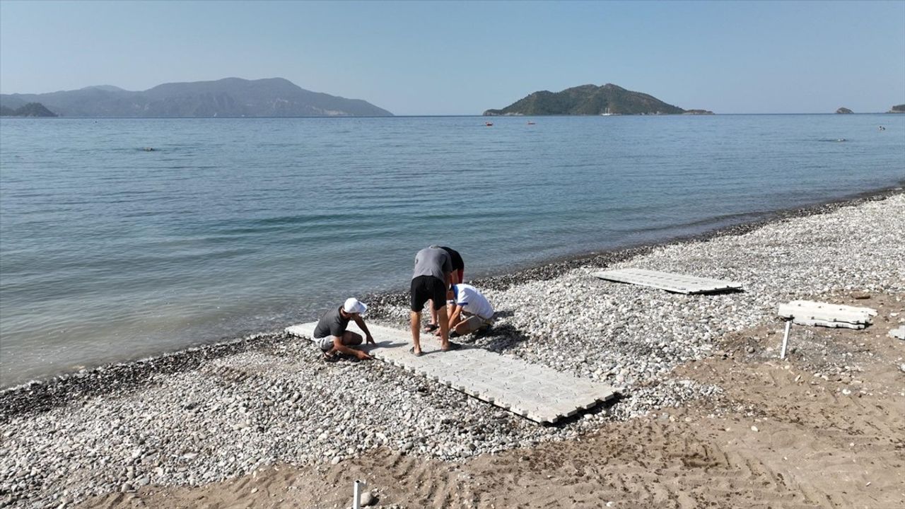 Fethiye'de Engellilere Özel Plaj Düzenlemesi Yapıldı