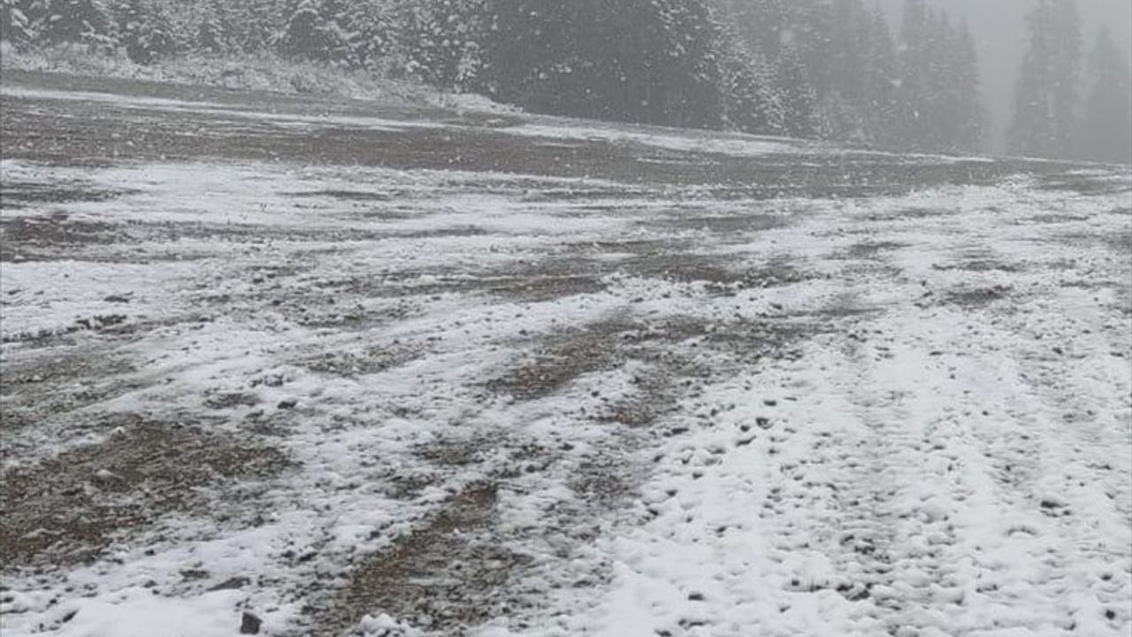Ilgaz Dağı'nda Kar Yağışı Başladı