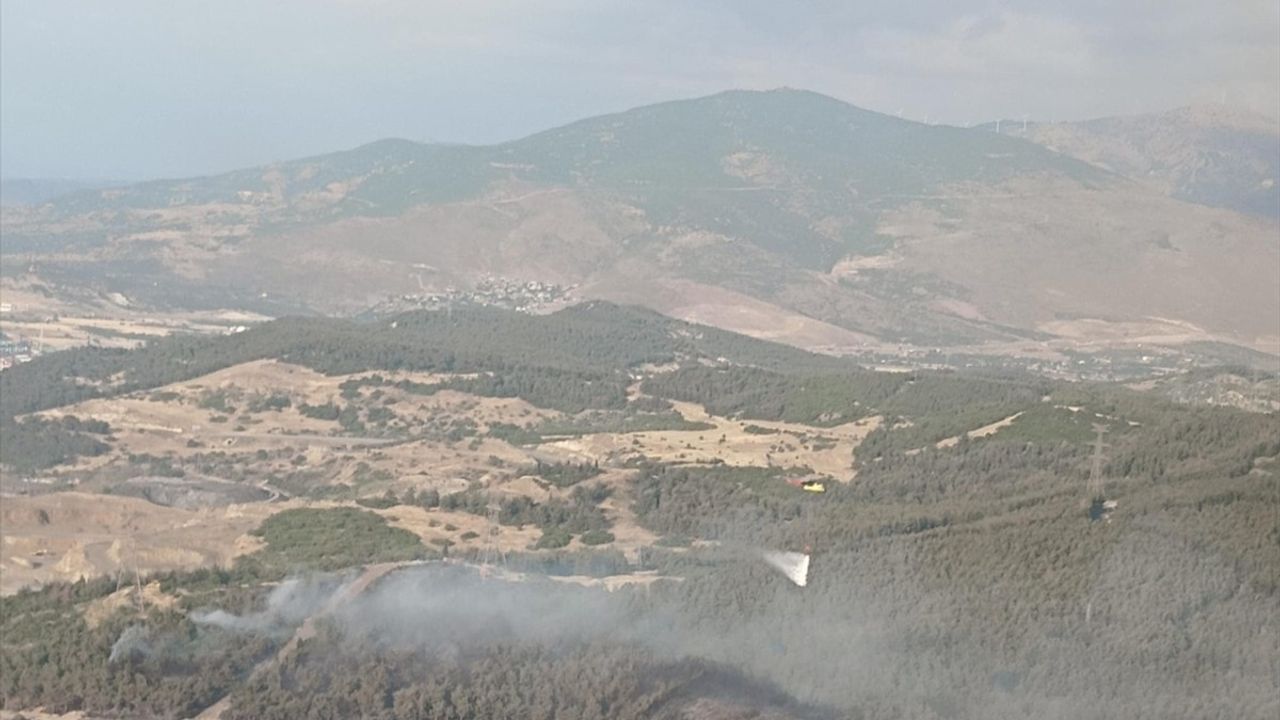 İzmir Aliağa'da Orman Yangınına Müdahale Devam Ediyor
