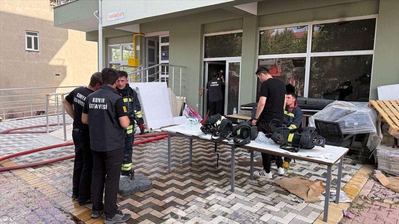 Konya Seydişehir'de İş Yerinde Yangın: Hasar Oluştu