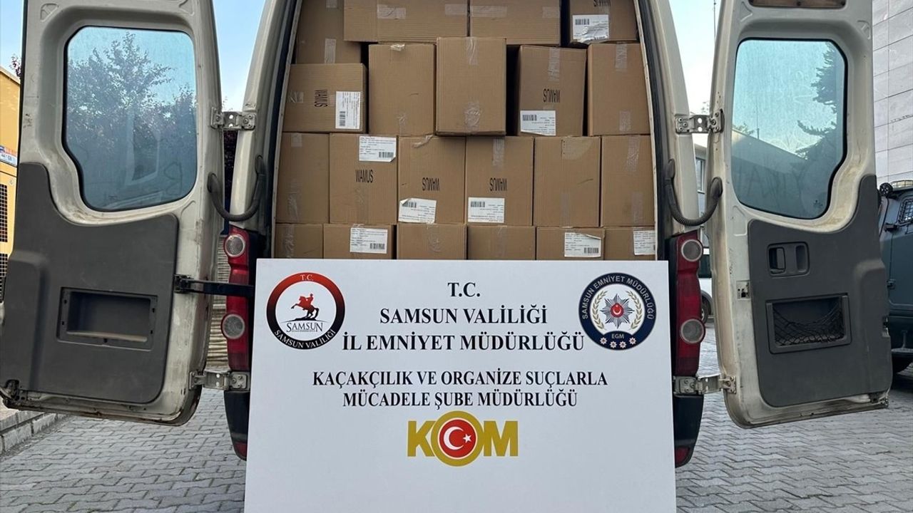 Samsun'da 2 Milyon 260 Bin Kaçak Makaron Ele Ge geçirildi
