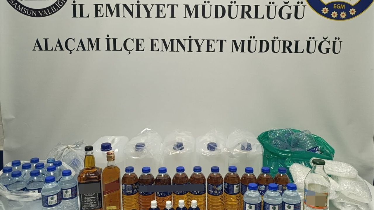Samsun'da Sahte İçki İmalatına Operasyon: Bir Şüpheli Yakalandı