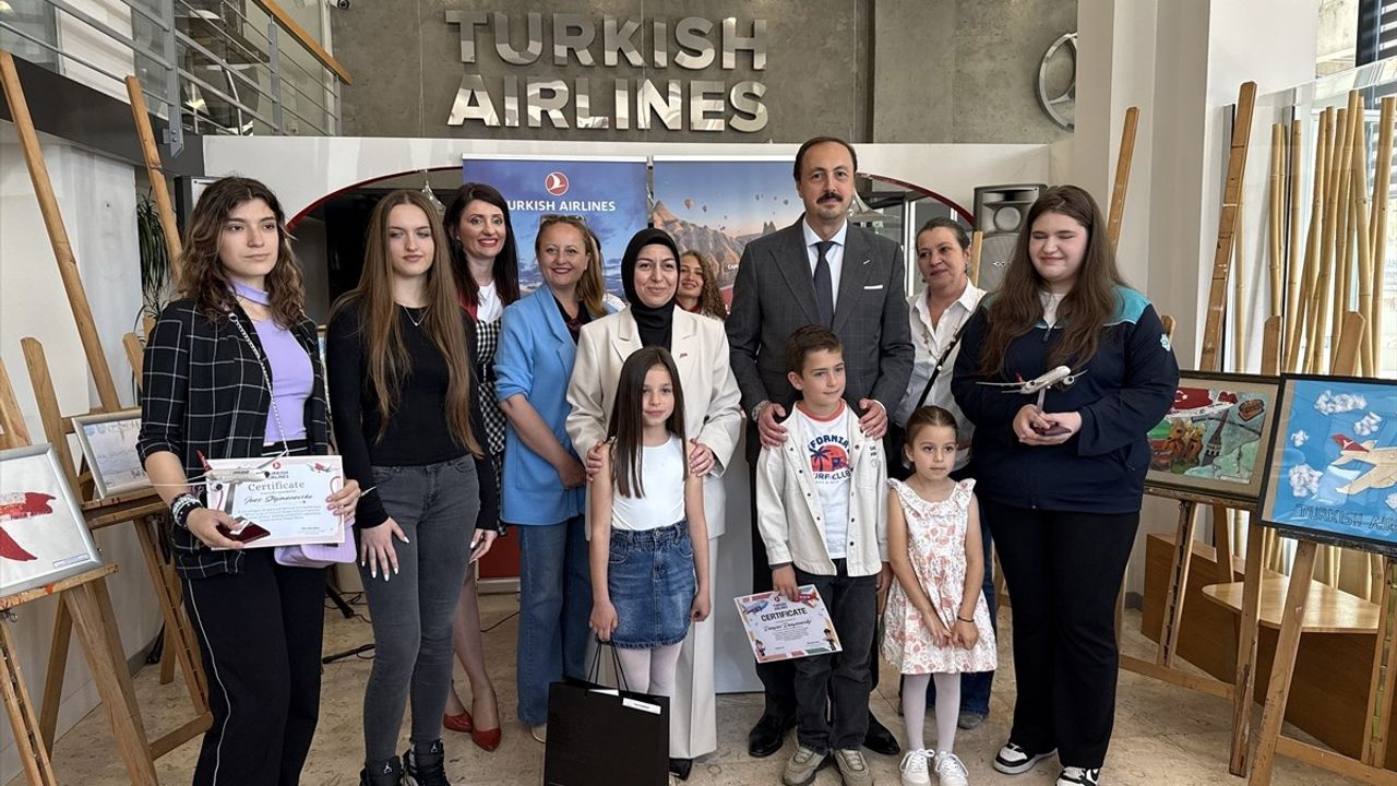 THY’nin Kuzey Makedonya'daki Resim Yarışmasında Ödül Heyecanı