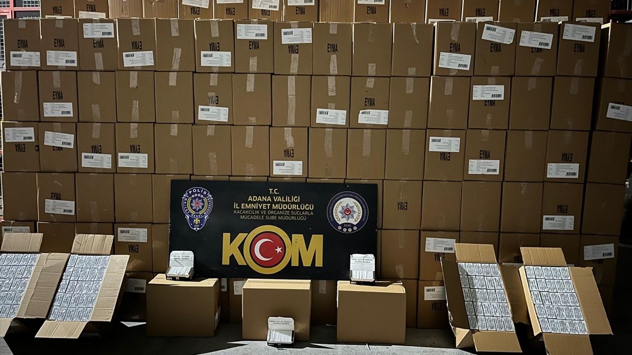 Adana'da 6.5 Milyon Makaron Ele Geçirildi, İki Kişi Gözaltına Alındı