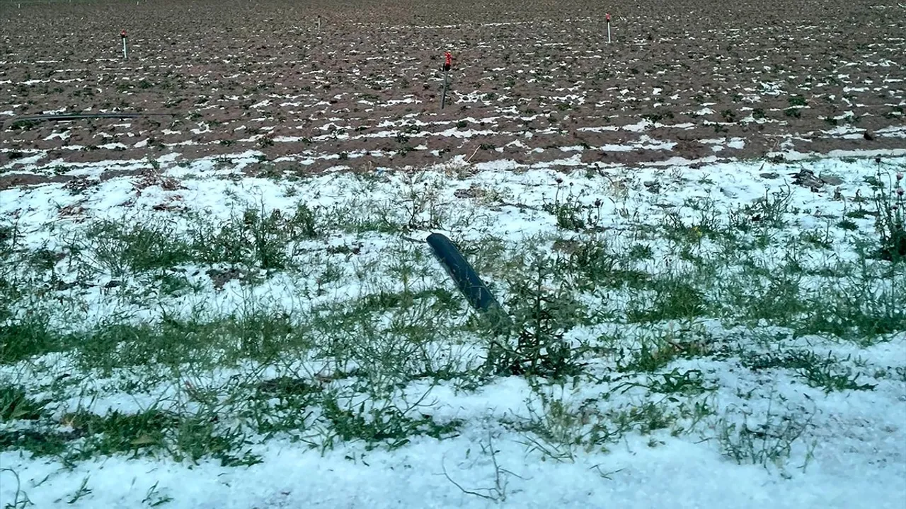 Aksaray'da Dolu Tarım Arazilerine Zarar Verdi