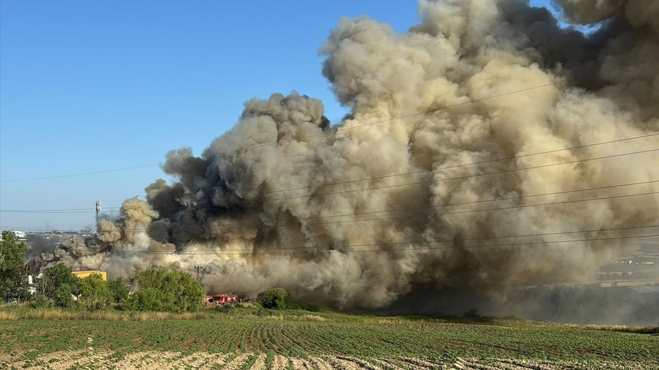Arnavutköy'de Lojistik Deposunda Yangın Çıktı