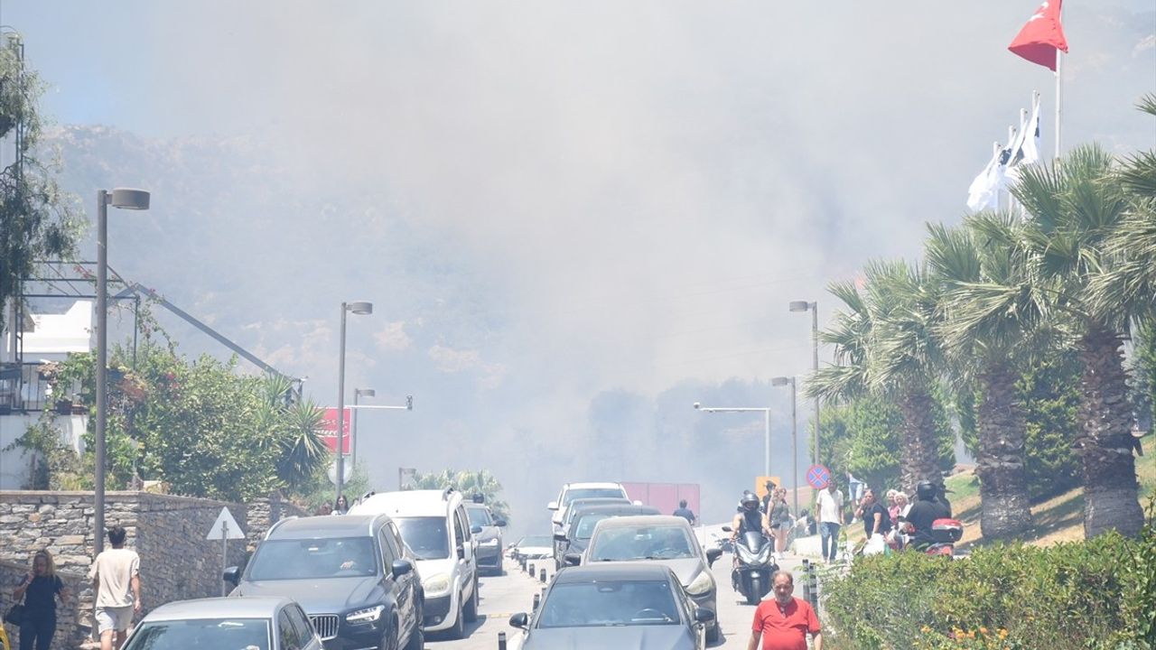 Bodrum'daki Orman Yangınına Müdahale Devam Ediyor