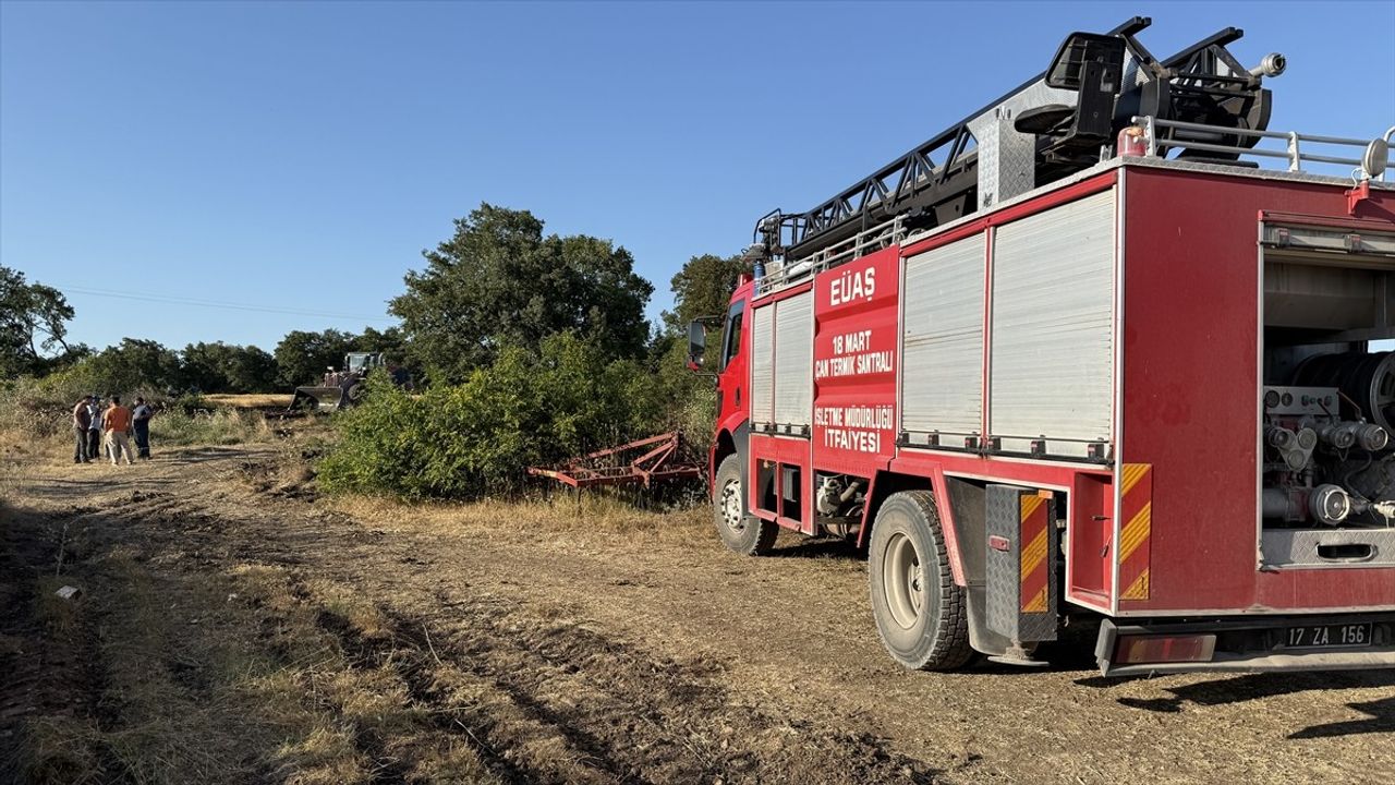 Çanakkale'nin Çan İlçesinde Tarım Arazisinde Yangın Söndürüldü