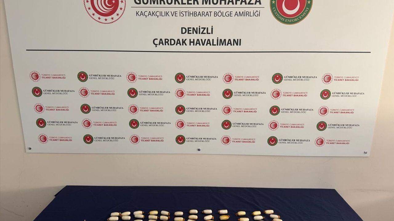 Denizli Havalimanı'nda Uyuşturucu Sıkıntısı: 74 Kapsül Ele Geçirildi