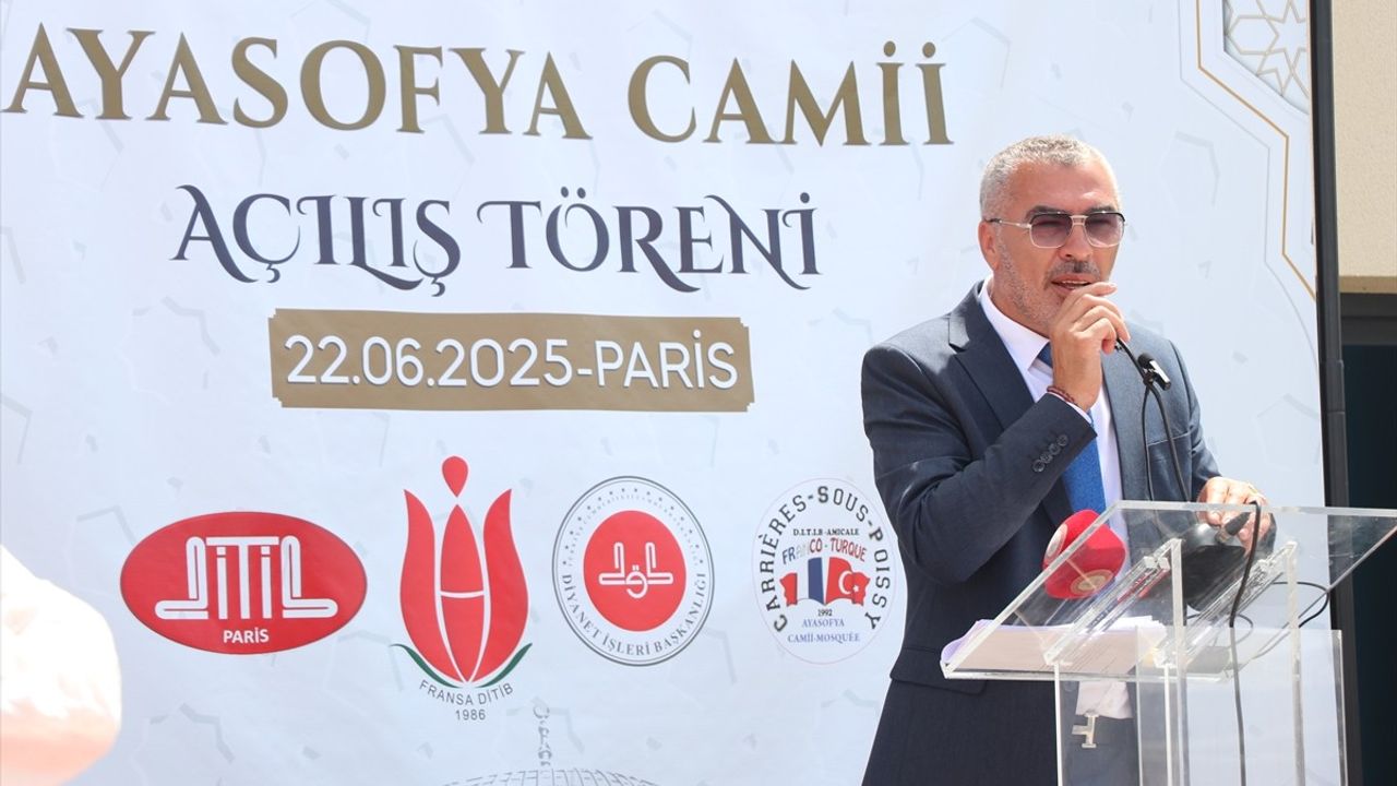Diyanet İşleri Başkanı Erbaş, Fransa'daki Ayasofya Camii'nin Açılışına Katıldı