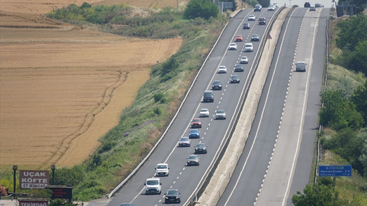 İstanbul-Tekirdağ Kara Yolunda Kurban Bayramı Yoğunluğu