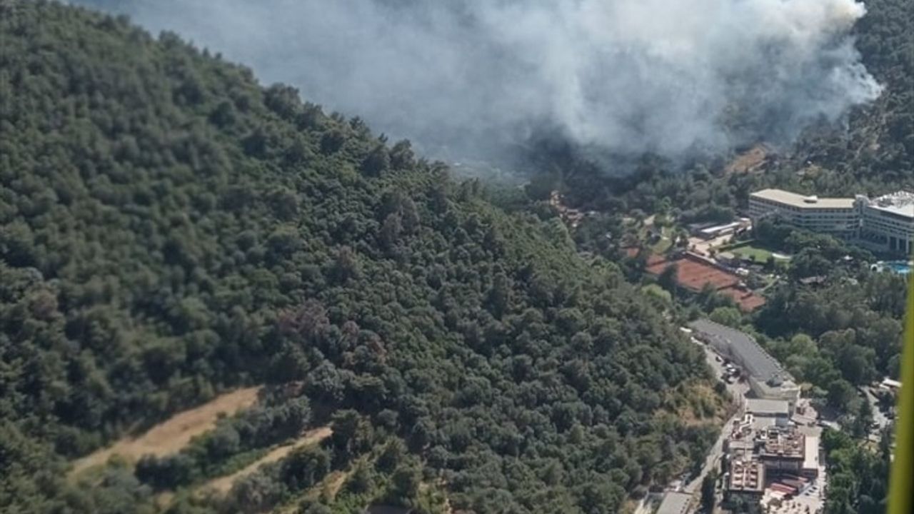 İzmir Narlıdere'de Orman Yangınına Hava ve Karadan Müdahale
