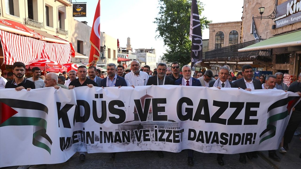 Mardin'de İsrail'in Gazze Saldırılarına Protesto