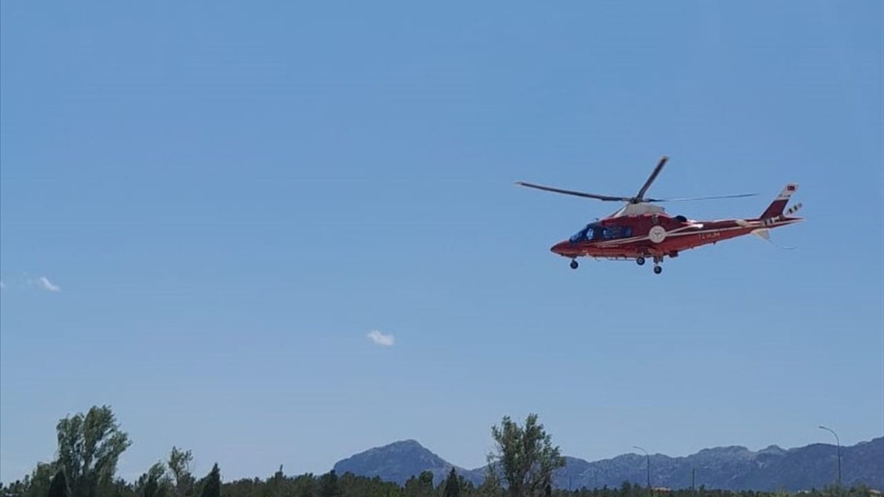 Seydişehir'de Kalp Krizi Geçiren İşçi Hava Ambulansıyla Konya'ya Sevk Edildi