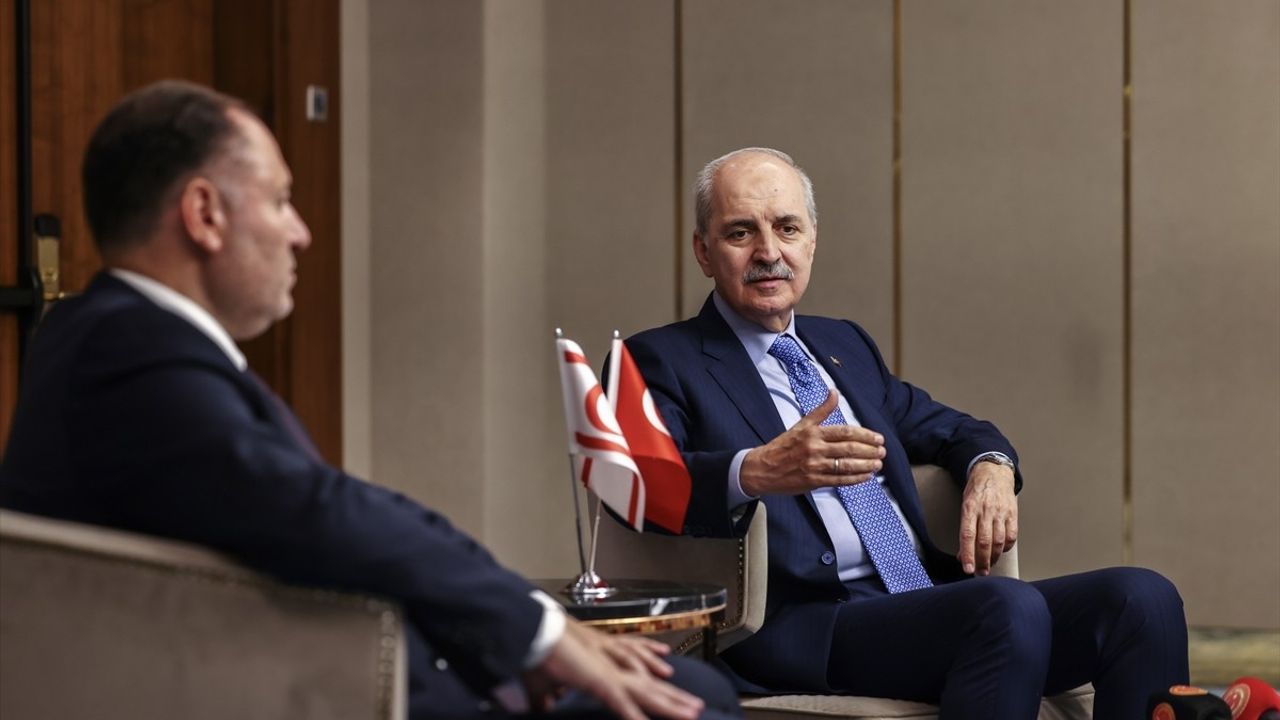TBMM Başkanı Kurtulmuş, KKTC Cumhuriyet Meclisi Başkanı Öztürkler ile Astana'da bir araya geldi