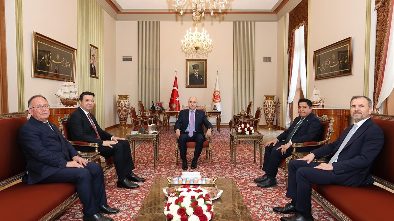 TBMM Başkanı Numan Kurtulmuş, Saadet Partisi Genel Başkanı Mahmut Arıkan'ı Kabul Etti