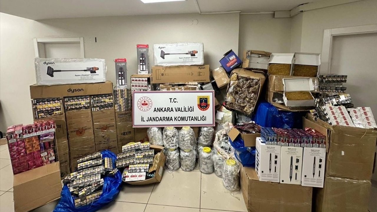 Ankara'da 7 Milyonluk Kaçak Ürün Ele Geçirildi