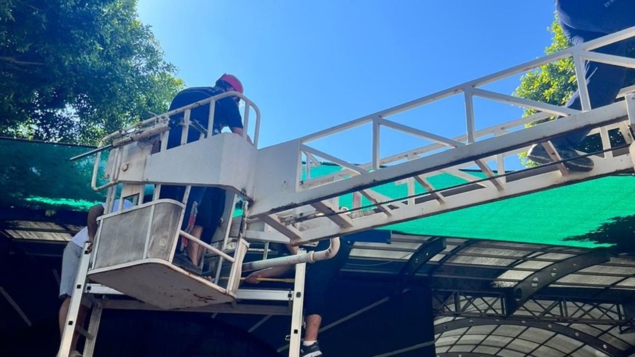 Antalya'da Balkonundan Düşen Kişi Tentelere Düştü