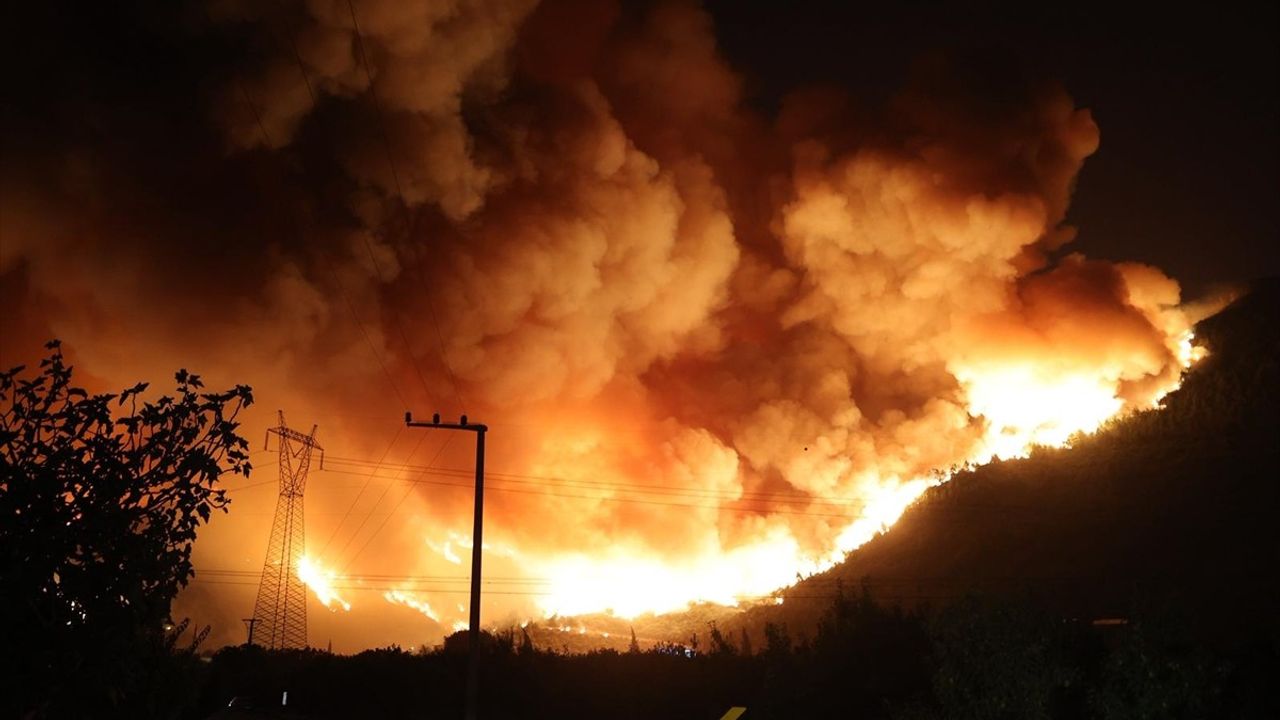 Bursa'da Orman Yangınına Müdahale Devam Ediyor