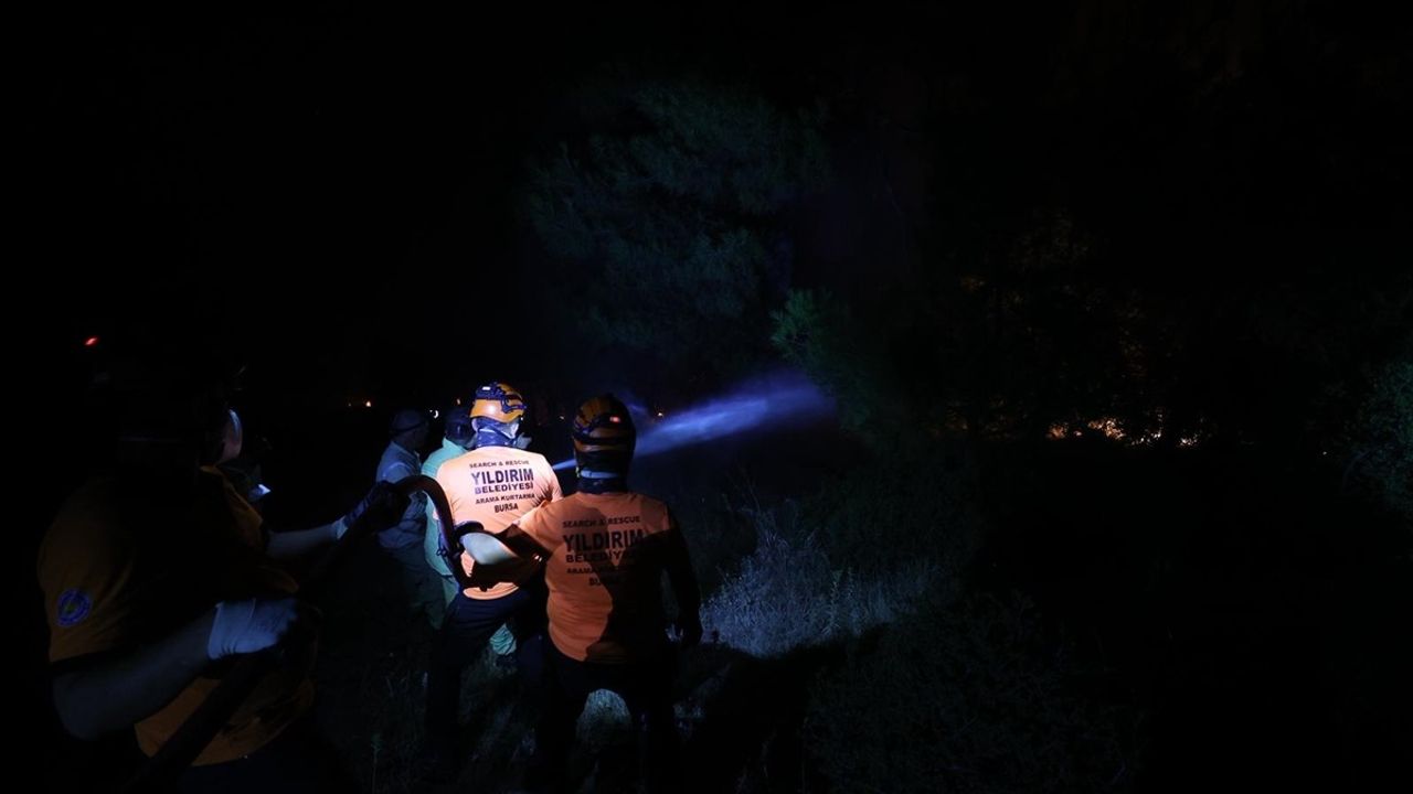 Bursa'daki Orman Yangınına Müdahale Devam Ediyor