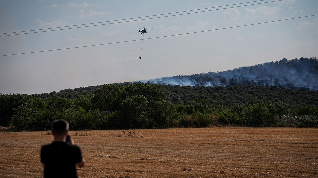 Bursa'nın Nilüfer İlçesinde Orman Yangınına Müdahale Ediliyor