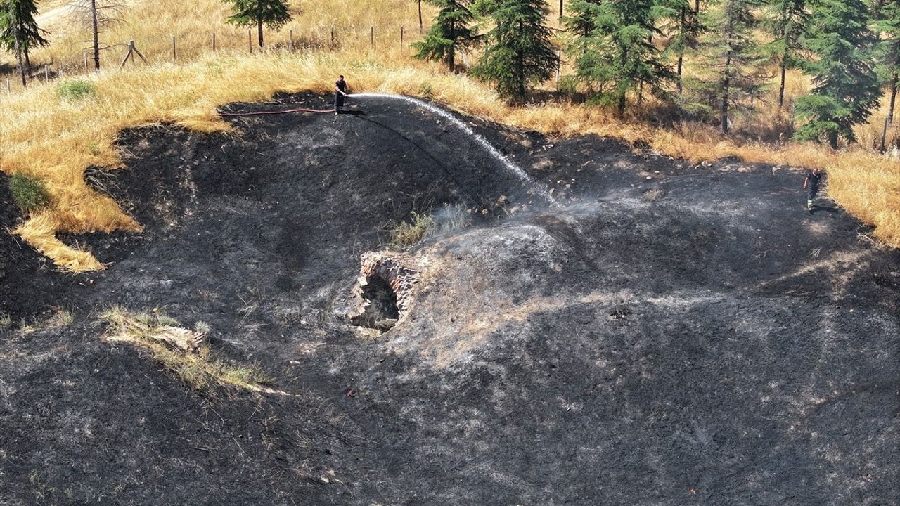 Edirne'deki Kavgaz Tabya Bölgesinde Yangın Söndürüldü